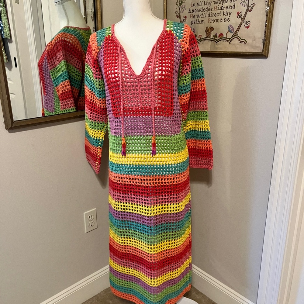 FARM Rio Vibrant Crochet Dress